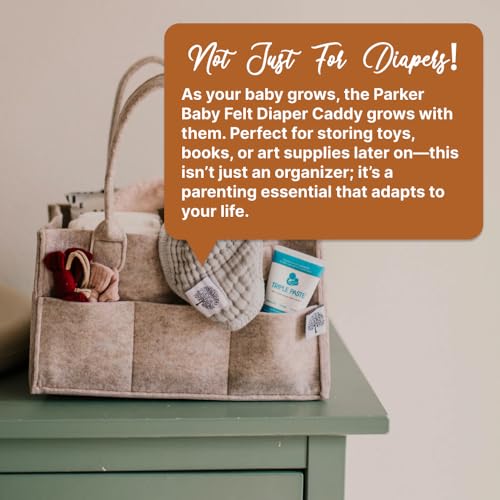 Parker Baby Diaper Caddy - Nursery Storage Car Organizer