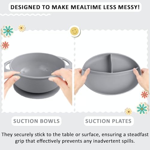 Positive Pieces Silicone Baby Feeding Set for 6-Month Olds