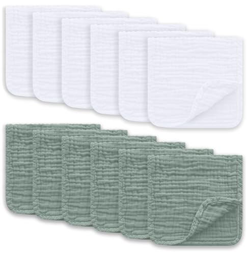 Ease Cubs Muslin Burp Cloths Large 100 Cotton