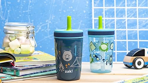 Zak Designs Kelso Tumbler Set 3pcs Leak-Proof with Straw