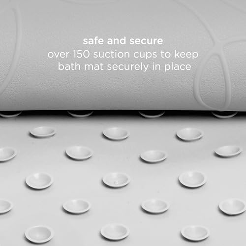 Ubbi Cushioned Non-Slip Bath Mat for Baby Gray