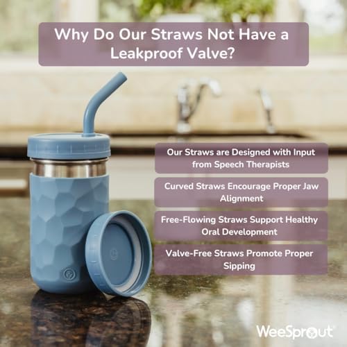 WeeSprout 2-in-1 Stainless Steel Kids Cups Set of 4