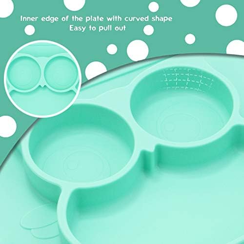 Linowos Silicone Divided Toddler Plates for Baby Meals