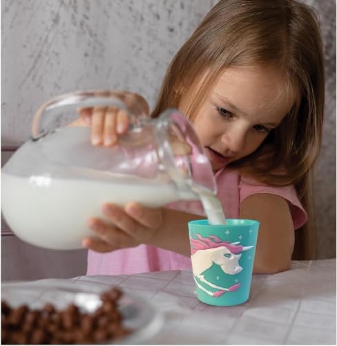 Lilys Home 3D Unicorn Tumbler 10 Ounce Reusable Kids Cup