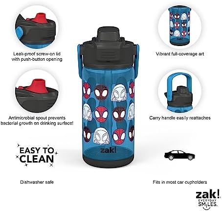Zak Designs Marvel Spidey Water Bottle 2-Pack Set