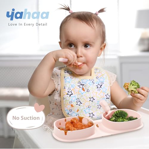 Yahaa Foldable Baby Plates with Forks and Spoons 1