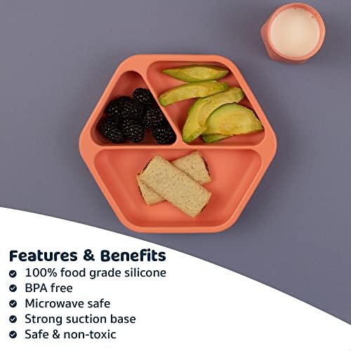 Tiny Twinkle Suction Baby Plate Coral