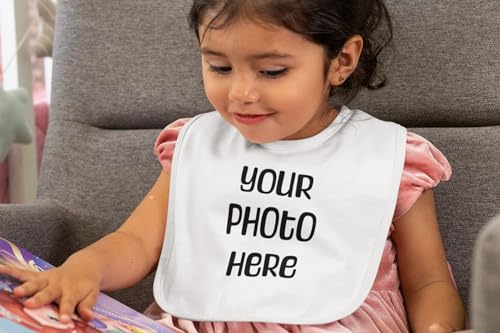Custom Photo Baby Bib - Quipo Handmade for Boys Girls