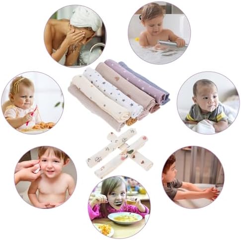12Pcs Baby Muslin Washcloths Set for Newborn and Kids