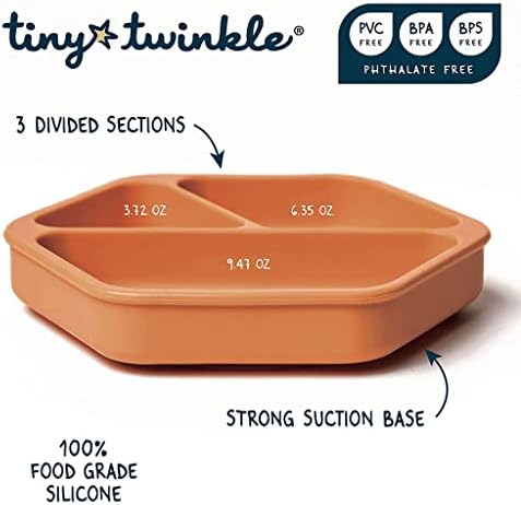Tiny Twinkle Suction Baby Plate Coral