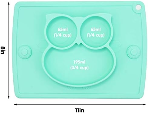 Linowos Silicone Divided Toddler Plates for Baby Meals
