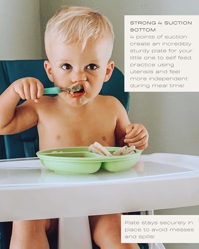 Hippypotamus Toddler Plates with Suction - Set of 3