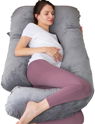 MOON PINE Pregnancy Pillow with Dark Grey Cover