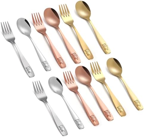 Pimoys 12 Piece Stainless Steel Kids Silverware Set 1