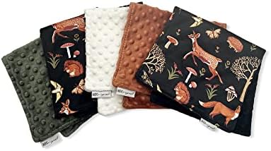 MEG Original Baby Boy Minky Burp Cloth Set of 5 Forest Friends