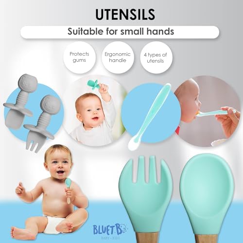 Bluet B 11pcs Silicone Baby Feeding Set - Green