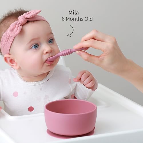 SAMiGO Silicone Baby Bowl and Spoon Set for 6 Months 1