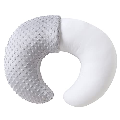 QUENESS Nursing Pillow with Soft Cover Tummy Time Bottle Feeding Support