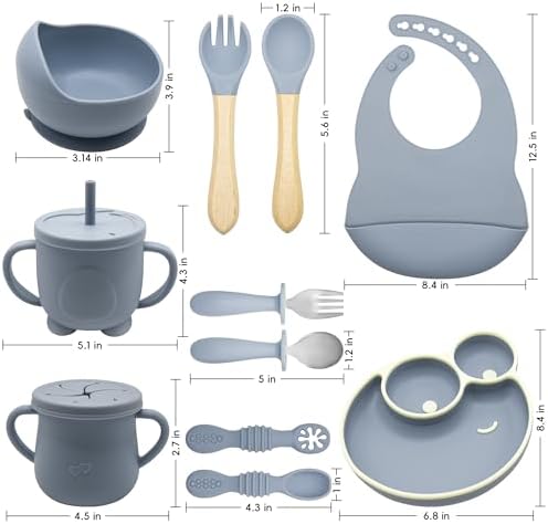zmkele Silicone Baby Feeding Set 11pcs for 6 Months