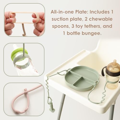 Andy Bear All-in-one Suction Baby Plates Set
