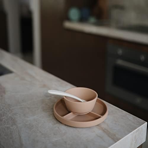 Mushie Silicone Suction Plate - BPA Free Natural