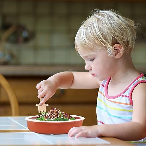 Nohlerlife Baby Plate with 3 Suction Cups and Fork Spoon