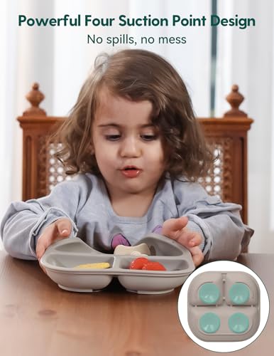 Babelio Suction Plates for Baby Toddler 3 Pack