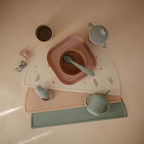 Mushie Silicone Placemat for Kids Dried Thyme 1