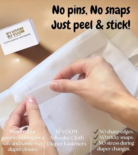 KJVOOM Adhesive Diaper Closures 100-Sheets 2 Rolls
