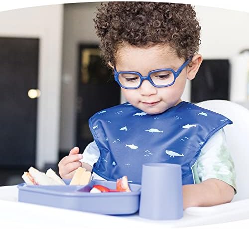 Tiny Twinkle Indigo Suction Baby Plate for Self-Feeding