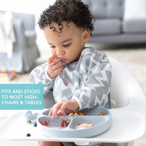 Bumkins Toddler Suction Plate for Baby Feeding