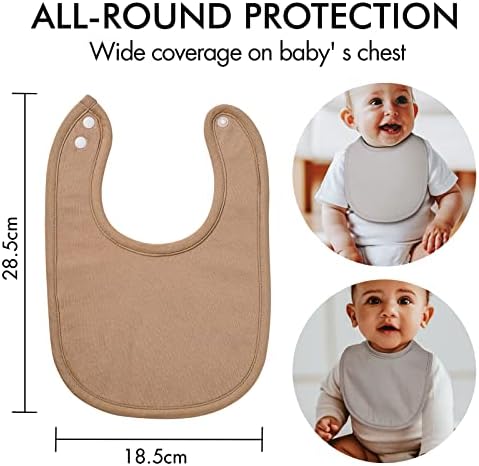 egmao baby 10 Pack Snap Bibs for Newborns