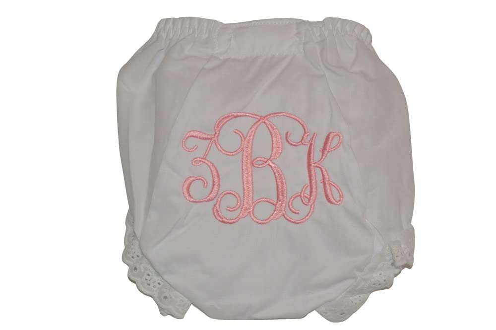 Personalized Diaper Cover with Eyelet Lace