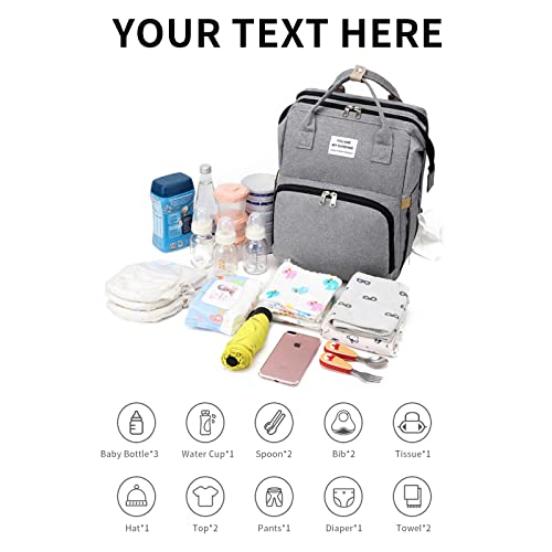 UIDMEN 3 in 1 Diaper Bag Backpack with Changing Station