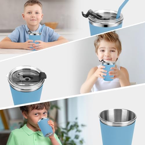 Vermida 2 Pack 10oz Leak Proof Kids Cups with Straws and Lids