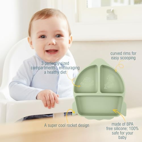 Nohlerlife Toddler Weaning Plate Set with Cutlery 1