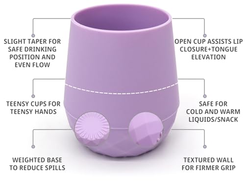 Tiny Cup for Baby 4 Months 2oz Shatterproof Open Cup Set