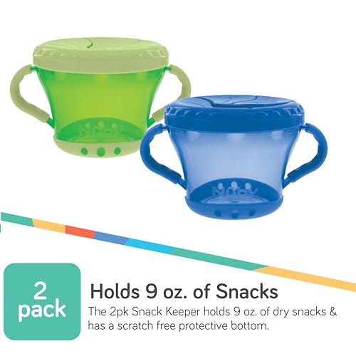 Nuby 2-Pack Snack Keepers Blue Green