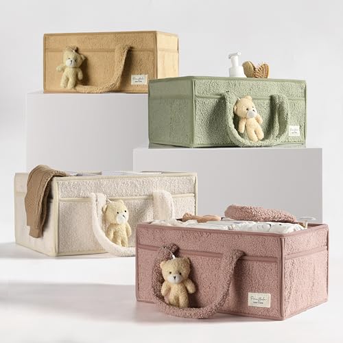 PeraBella Diaper Caddy Organizer - Changing Table Car Caddy for Baby Essentials