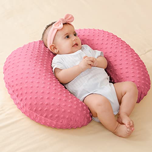 QUENESS Nursing Pillow with Soft Cover for Breastfeeding and Tummy Time