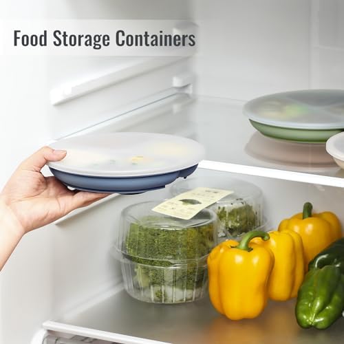VITEVER Toddler Plates with Lids - 4 Pack Baby Plates