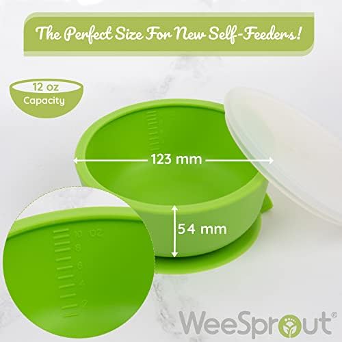 WeeSprout Suction Bowls Set of 2 - Leak Proof Dishwasher Safe