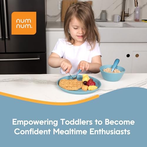 NumNum Toddler Plates Set - 4-Pack BPA-Free Non-Toxic