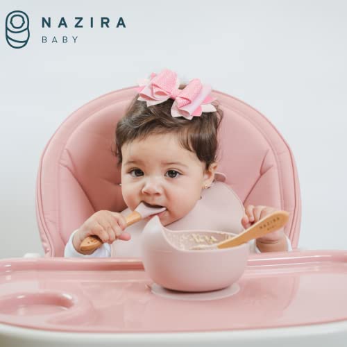 8 Piece Baby Feeding Set with Suction and Bibs