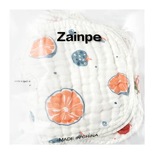 Zainpe 6Pcs Snap Muslin Baby Bibs with 6 Layers