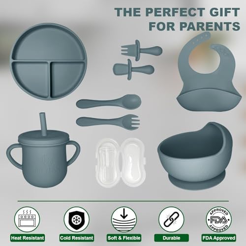 Meylan 10-Piece BPA-Free Silicone Feeding Set