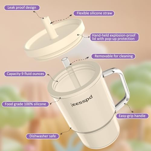 Toddler 9 oz Mini Cup with Leak-Resistant Straw and Handle