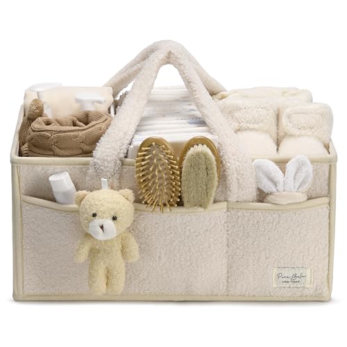 PeraBella Diaper Caddy Organizer - Changing Table Car Caddy for Baby Essentials