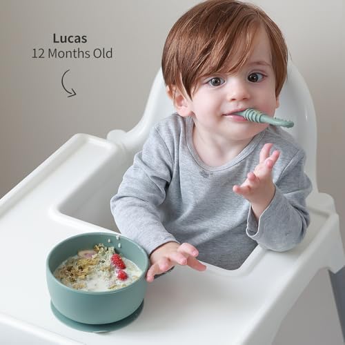 SAMiGO Silicone Baby Bowl and Spoon Set for 6 Months 1