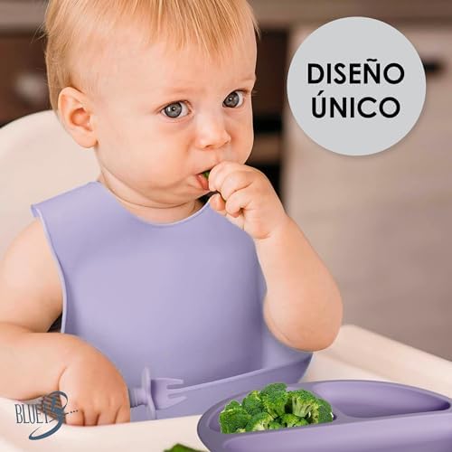 Bluet B Silicone Baby Feeding Set - 8pcs Purple